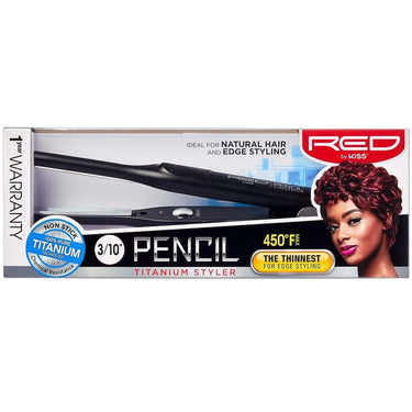 RED by Kiss 3/10” Pencil Flat Iron – Titanium Styler - ANNS BEAUTY SUPPLY